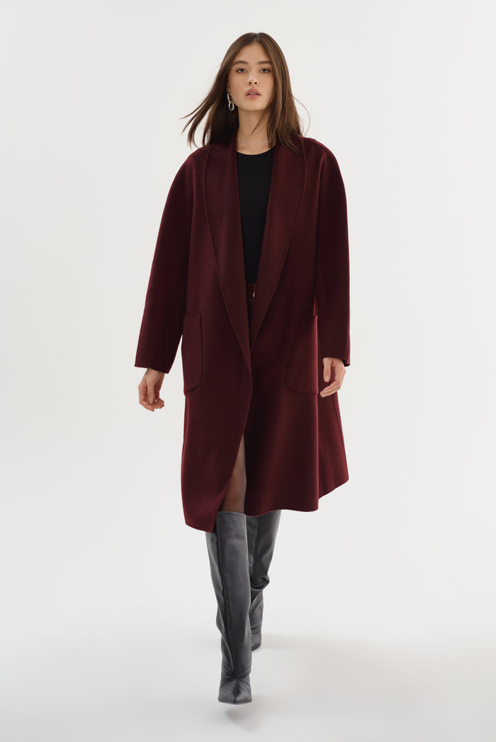 Lamarque THARA | Manteau En Laine à Col Châle
