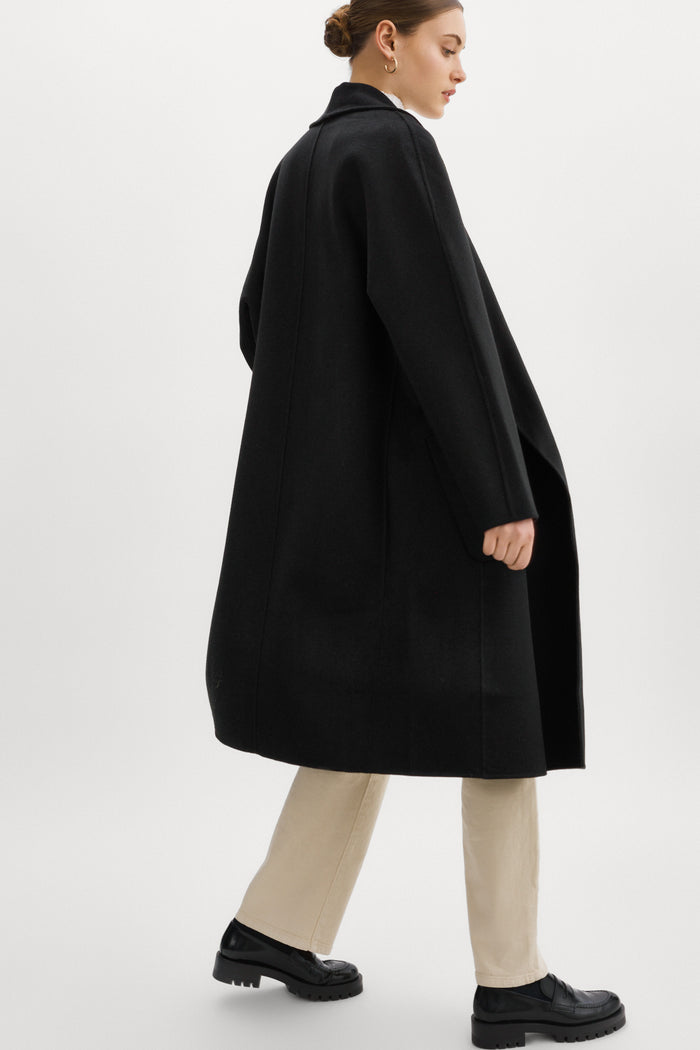 Lamarque THARA | Manteau En Laine à Col Châle Noir