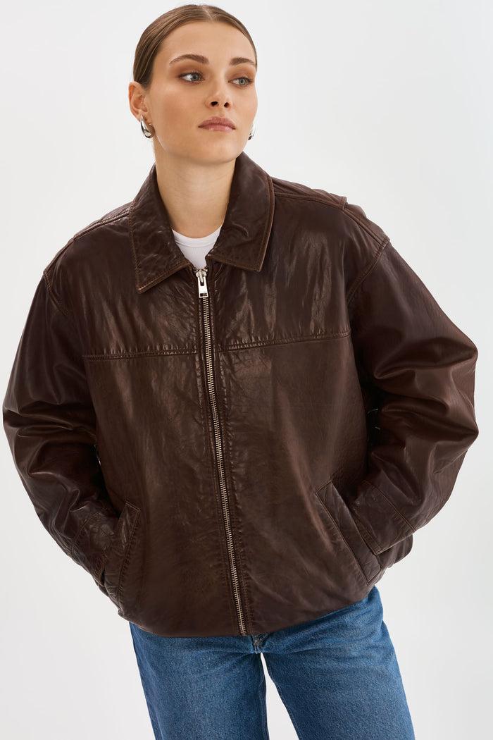 Lamarque THEIA | Manteau Aviateur En Cuir