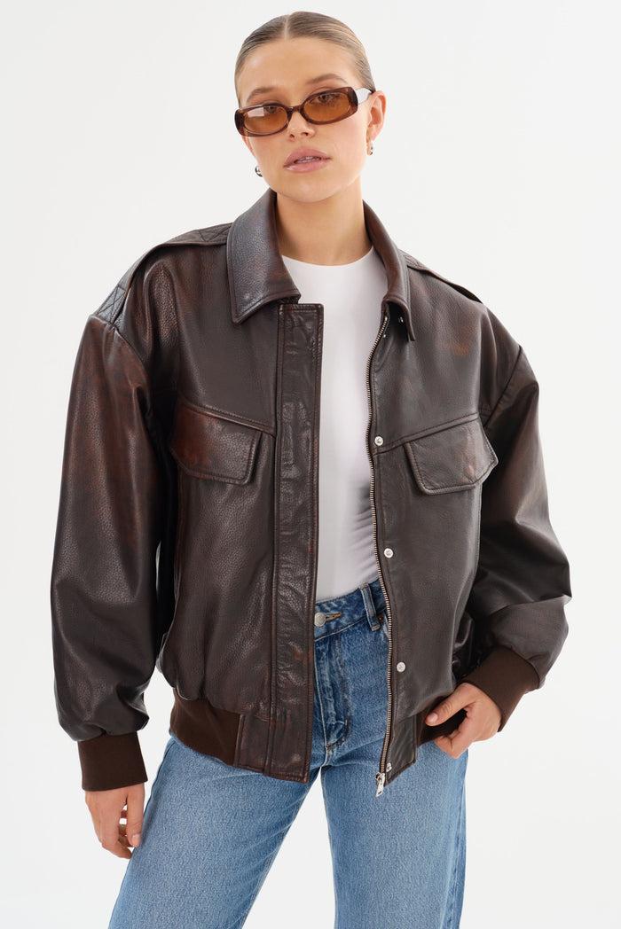 Lamarque TREVANNA | Blouson bomber en cuir
