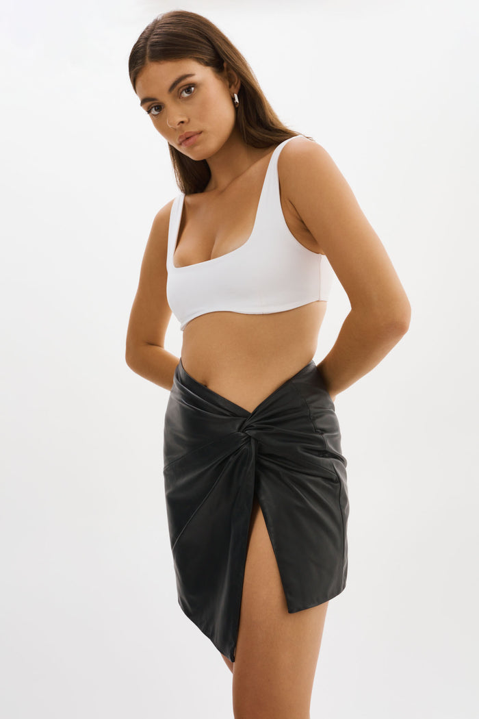 Lamarque TRISHA | Mini jupe paréo en cuir