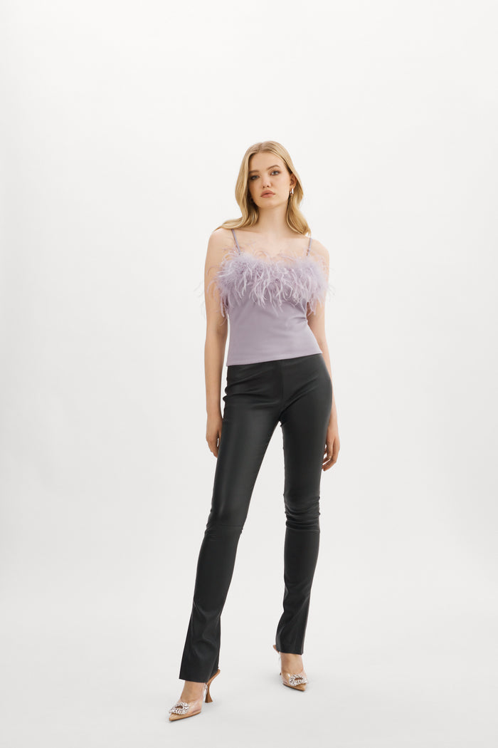 Lamarque YARINA | Top Orné De Plumes
