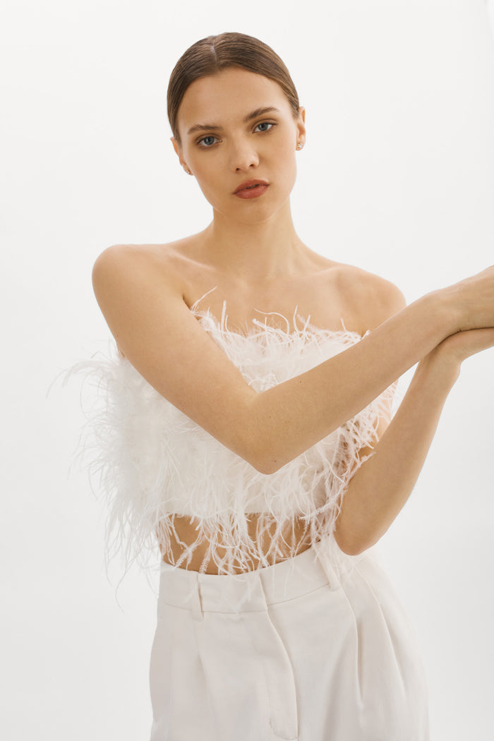 Lamarque ZAINA | Bustier de plumes