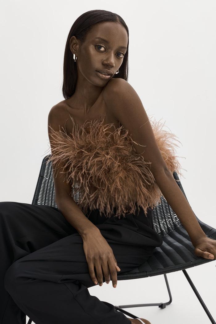 Lamarque ZAINA | Bustier de plumes