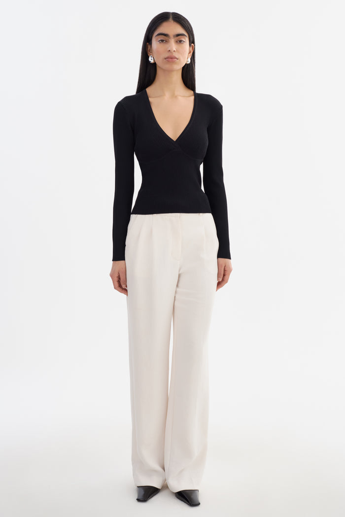 Lamarque ROMANE | Haut à Manches Longues En Tricot Côtelé