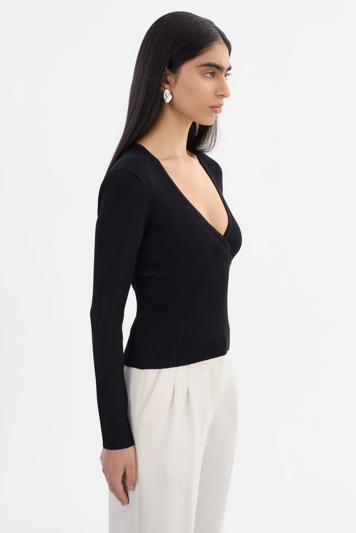 Lamarque ROMANE | Haut à Manches Longues En Tricot Côtelé