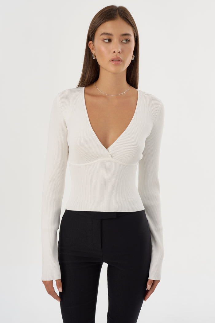 Lamarque ROMANE | Haut à manches longues en tricot côtelé