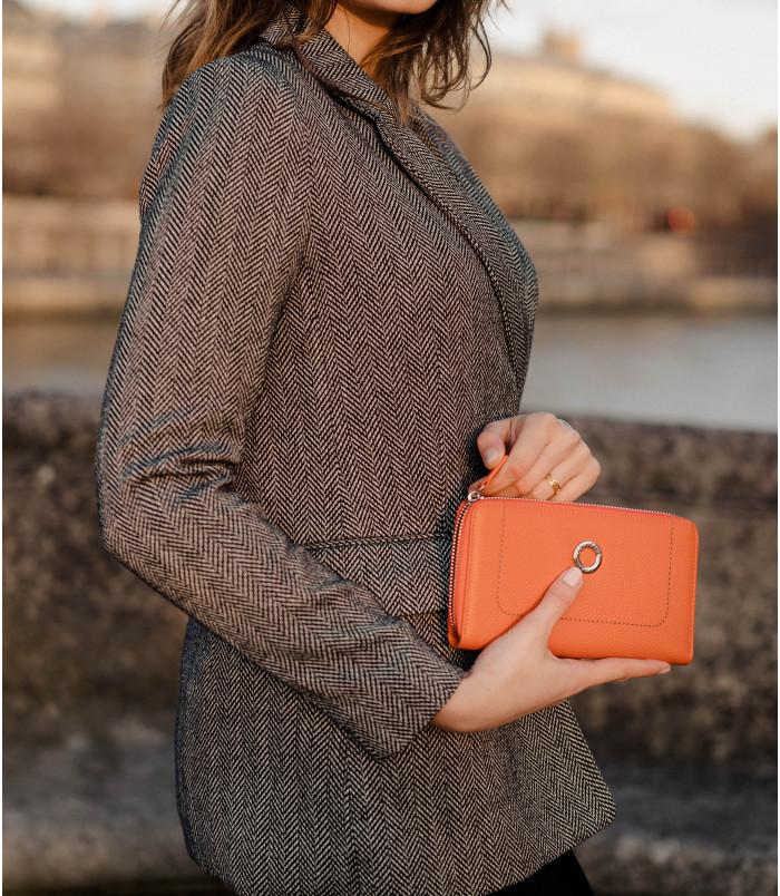 lamarthe Portefeuille en refente de cuir PARIS