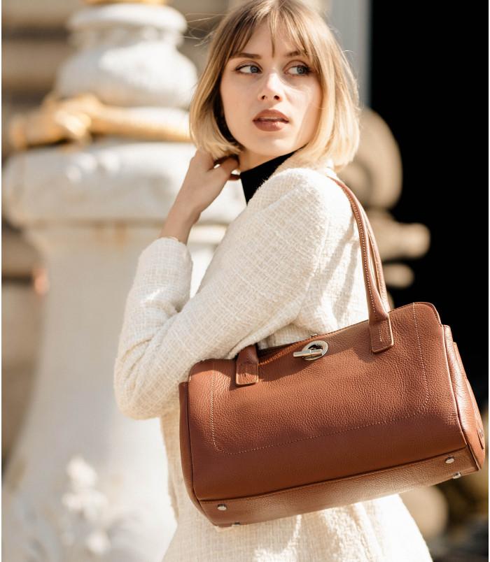 lamarthe Sac porté épaule en cuir PARIS