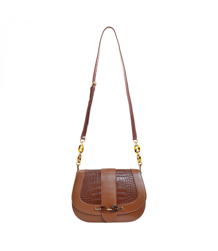 lamarthe Sac porté bandoulière en refente de cuir GAIA