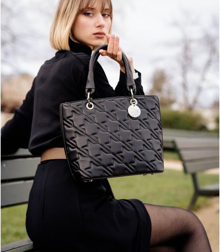 lamarthe Sac porté main en refente de cuir STELLA - Taille S