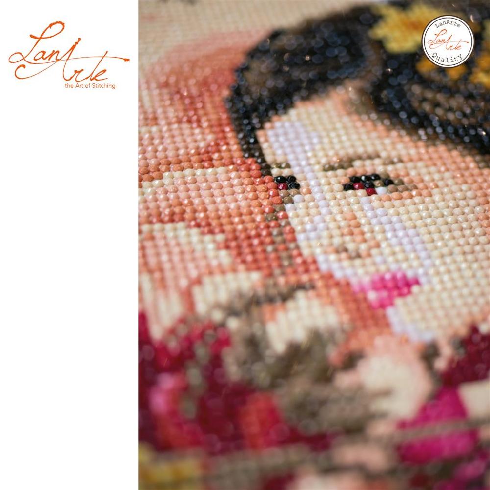 Lanarte Diamond Painting Kit Dame Asiatique En Rose
