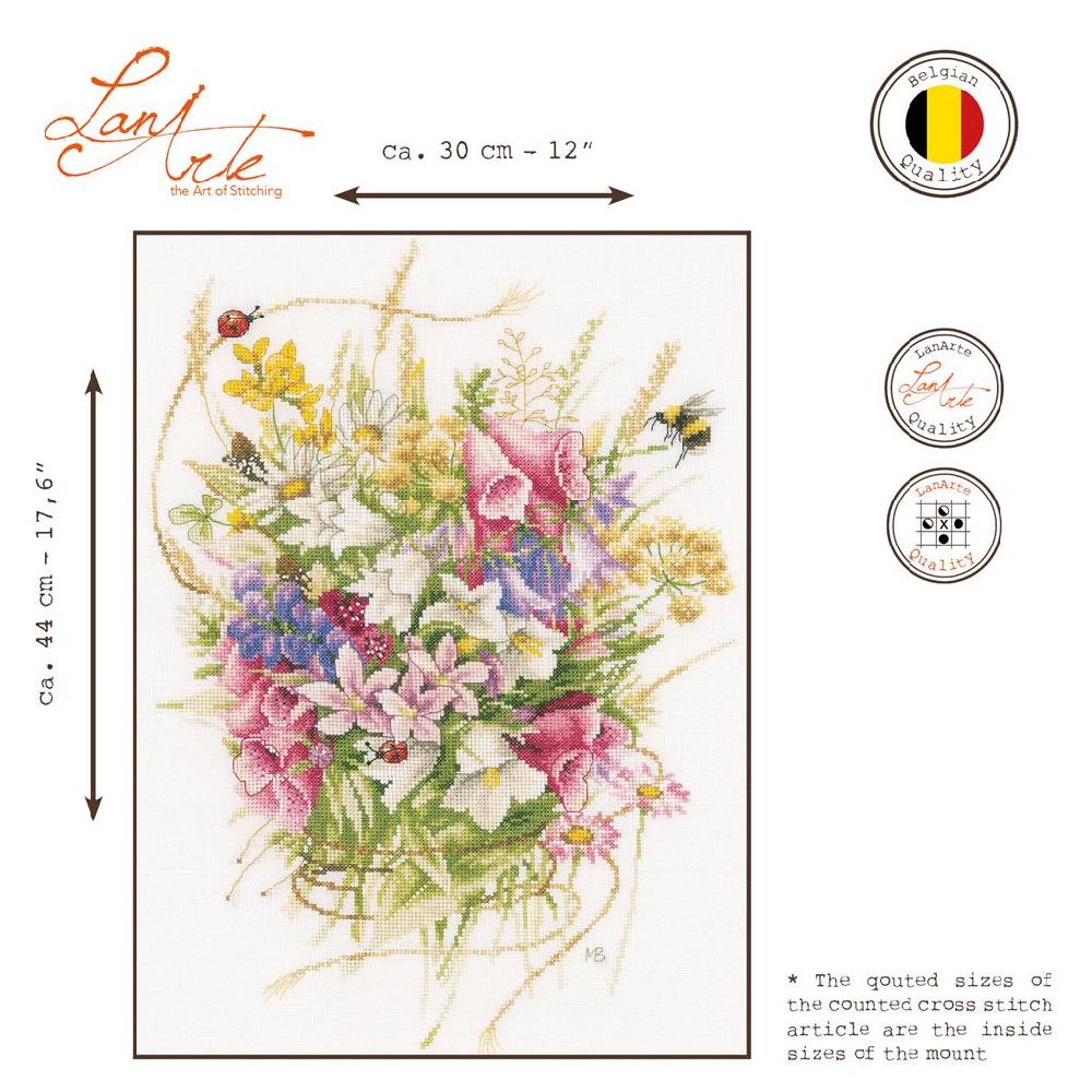 Lanarte Kit Au Point Compté Bouquet De Fleurs D'été