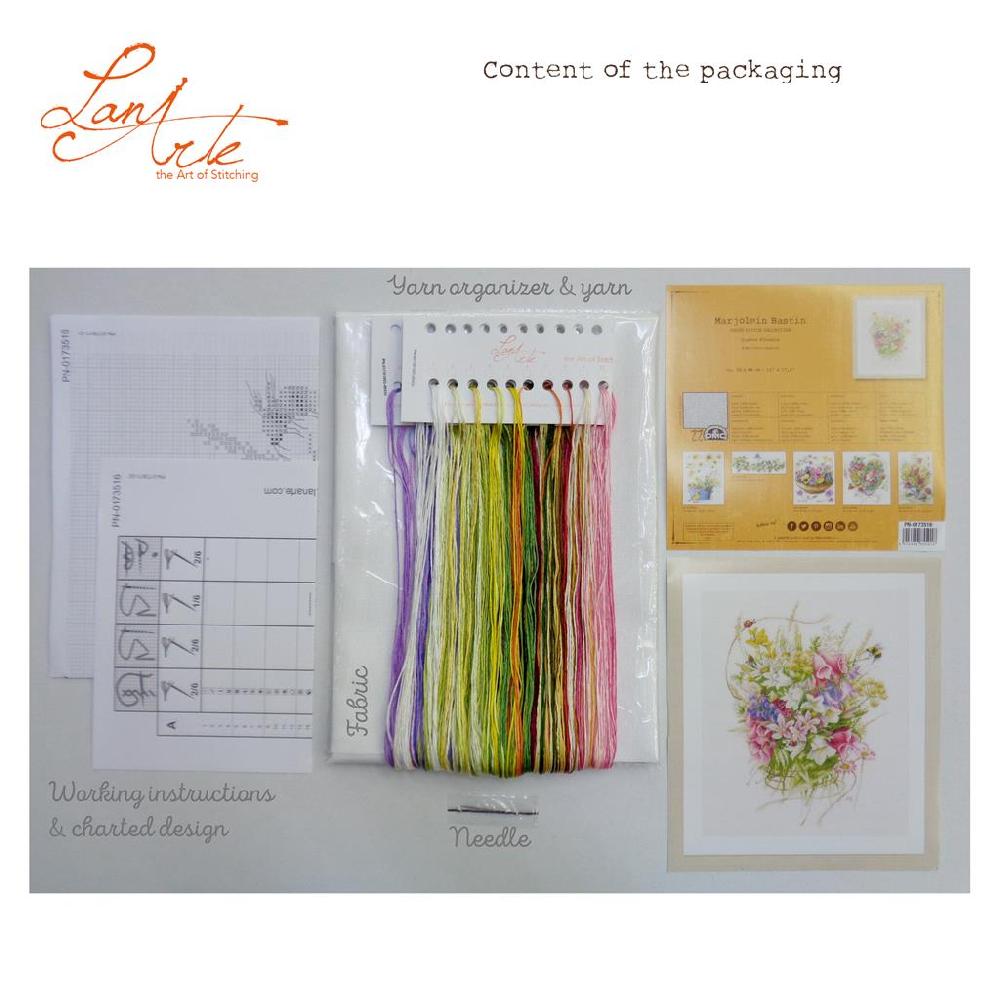 Lanarte Kit Au Point Compté Bouquet De Fleurs D'été