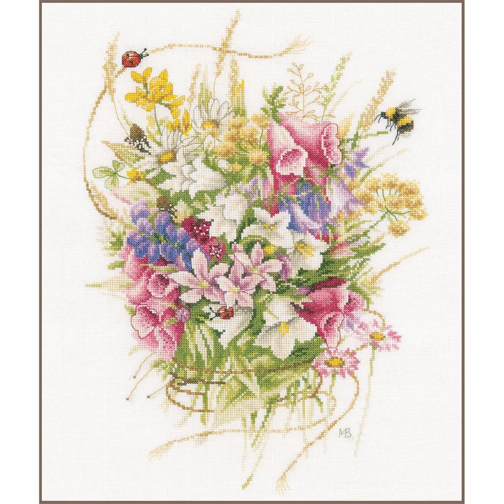 lanarte Kit au point compté Bouquet de fleurs d'été