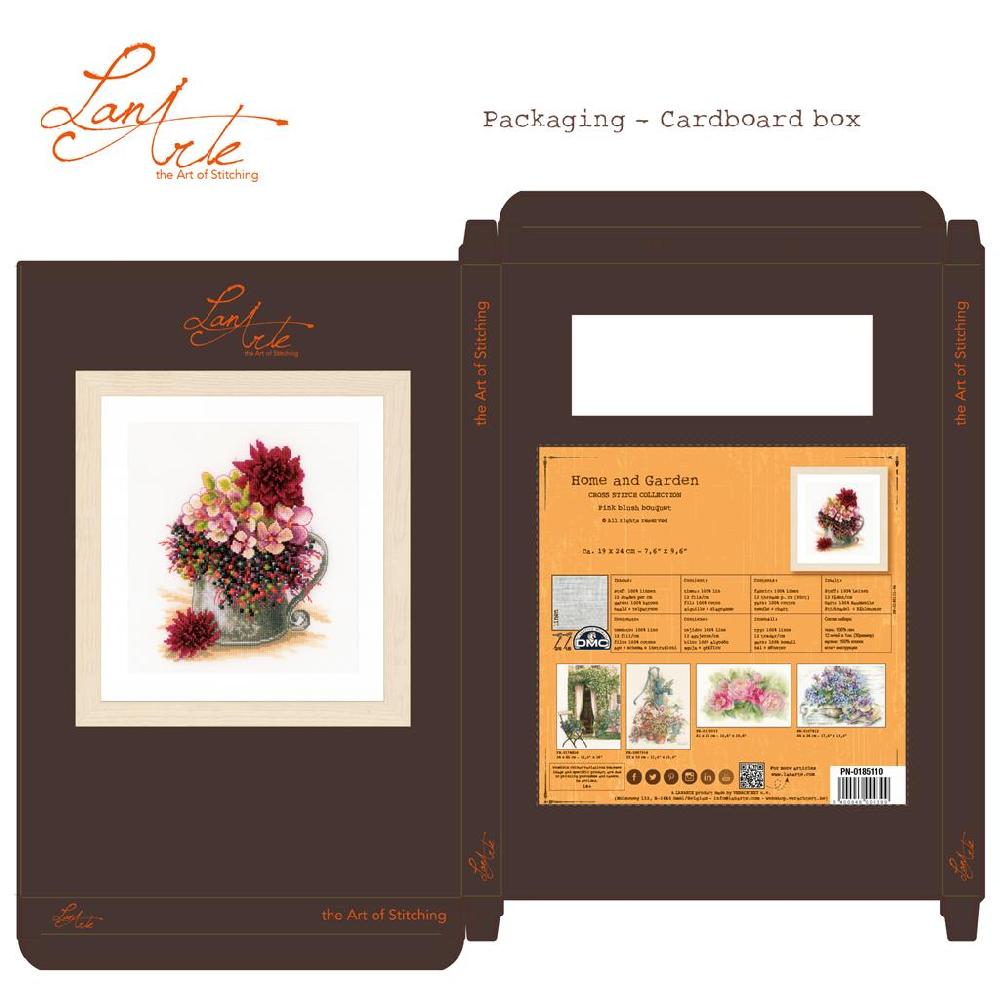 Lanarte Kit Au Point Compté Bouquet De Fleurs Roses