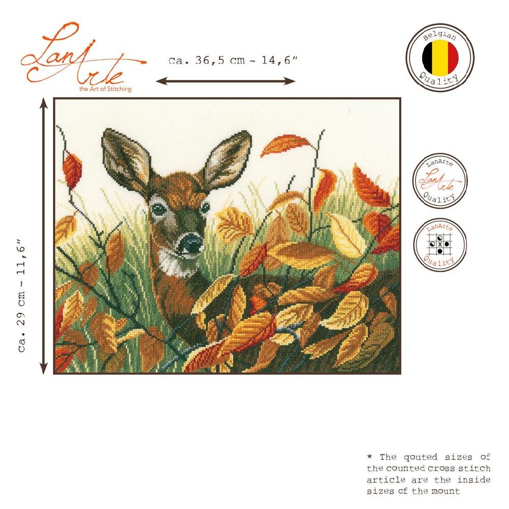 Lanarte Kit Au Point Compté Cerf Et Les Feuilles D'automne
