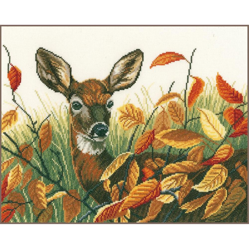 lanarte Kit au point compté Cerf et les feuilles d'automne