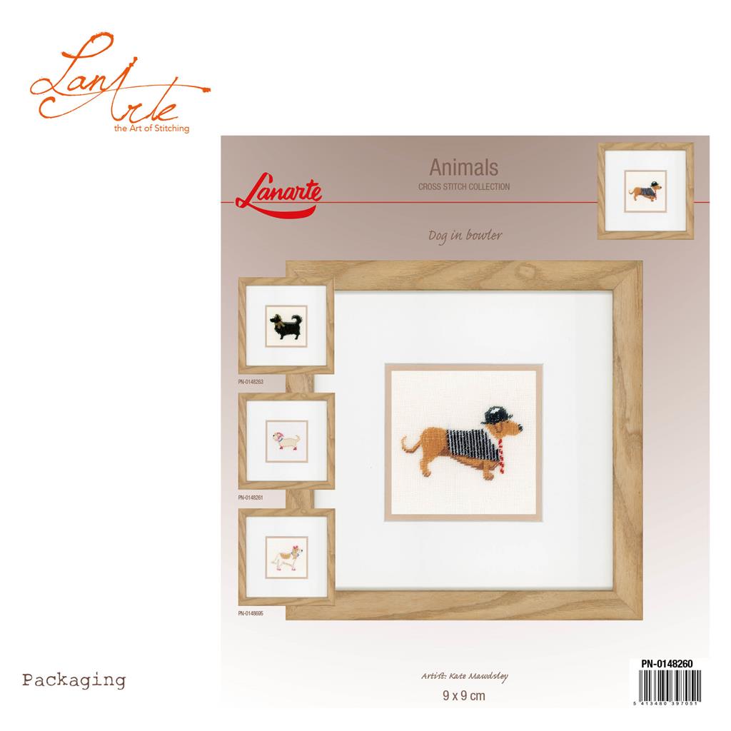 Lanarte Kit Au Point Compté Chien Au Chapeau De Melon