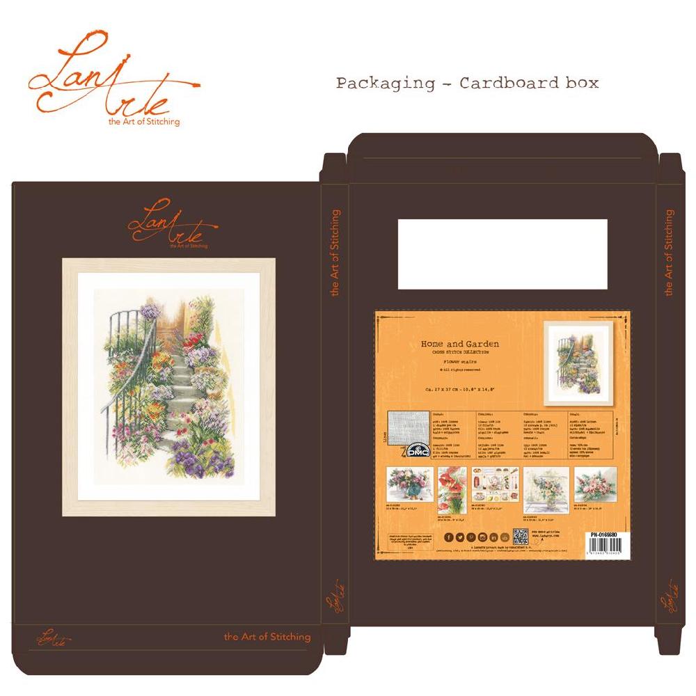 Lanarte Kit Au Point Compté Escalier Avec Des Fleurs