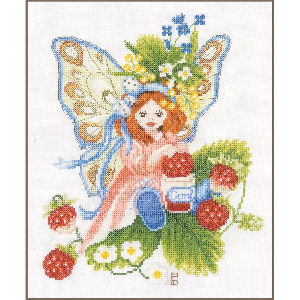 lanarte Kit au point compté Fille des fraises forestières
