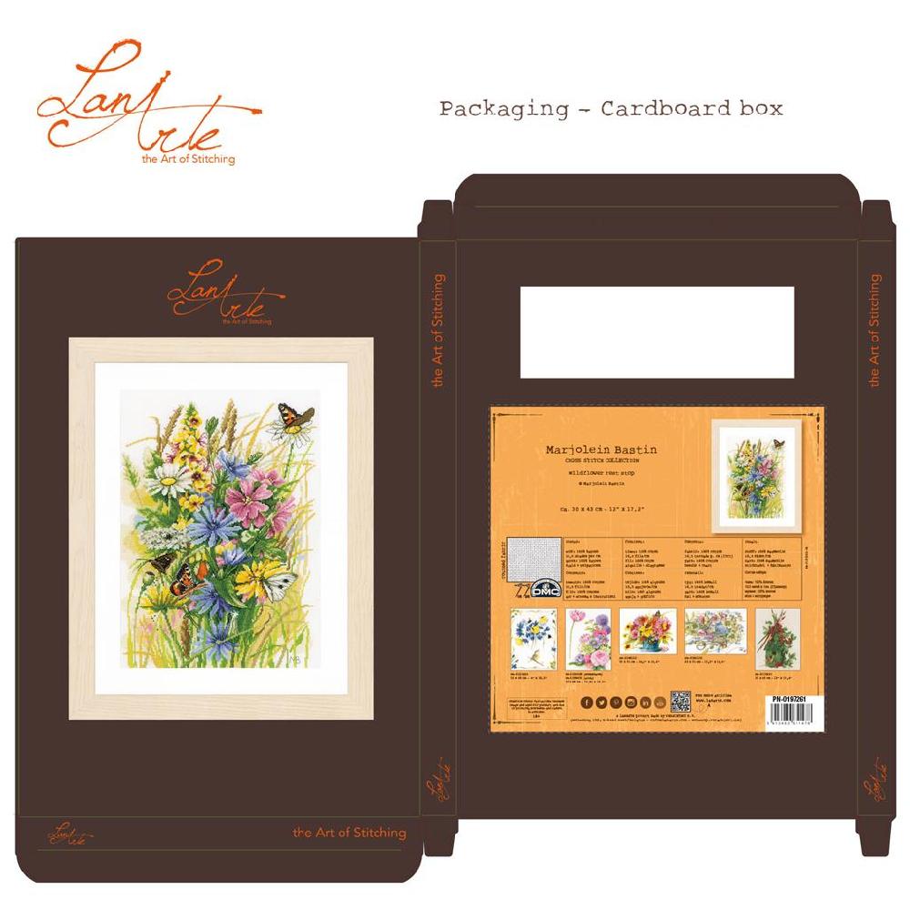 Lanarte Kit Au Point Compté Fleurs Sauvages Et Papillons