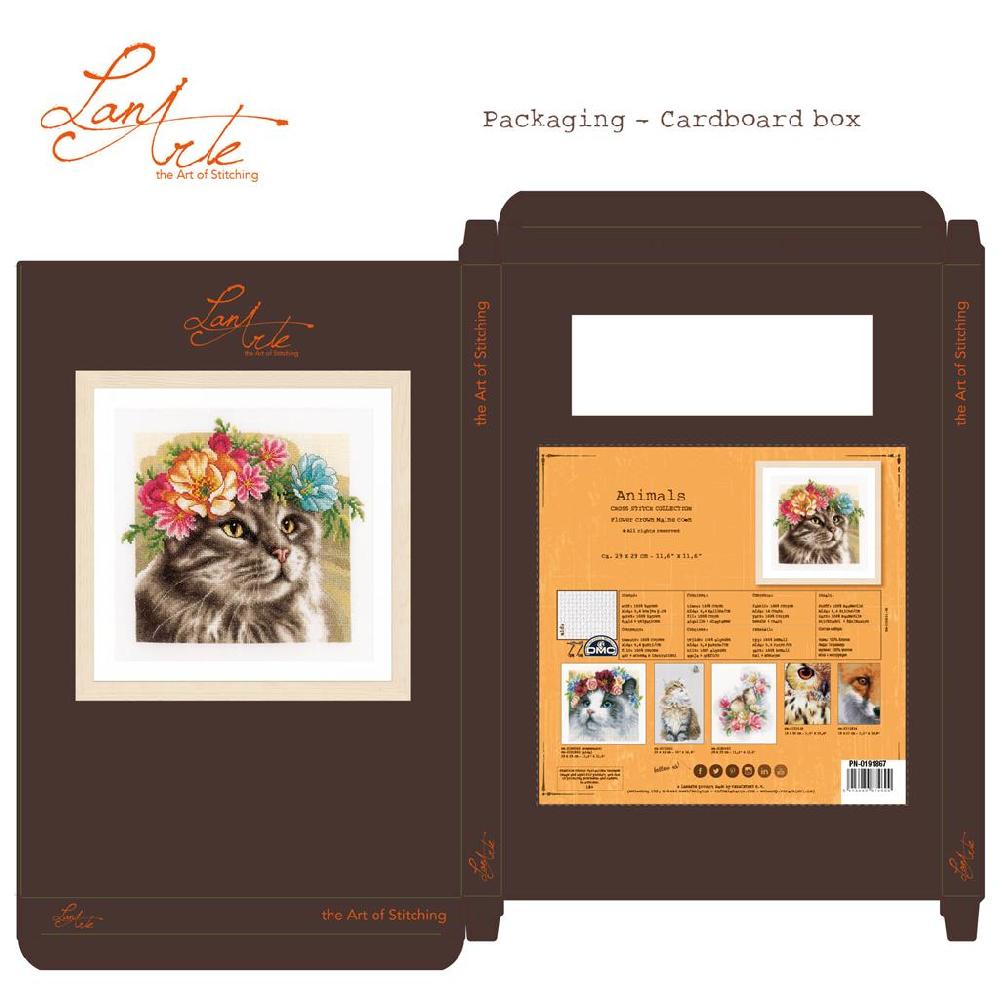 Lanarte Kit Au Point Compté Maine Coon Couronne De Fleurs