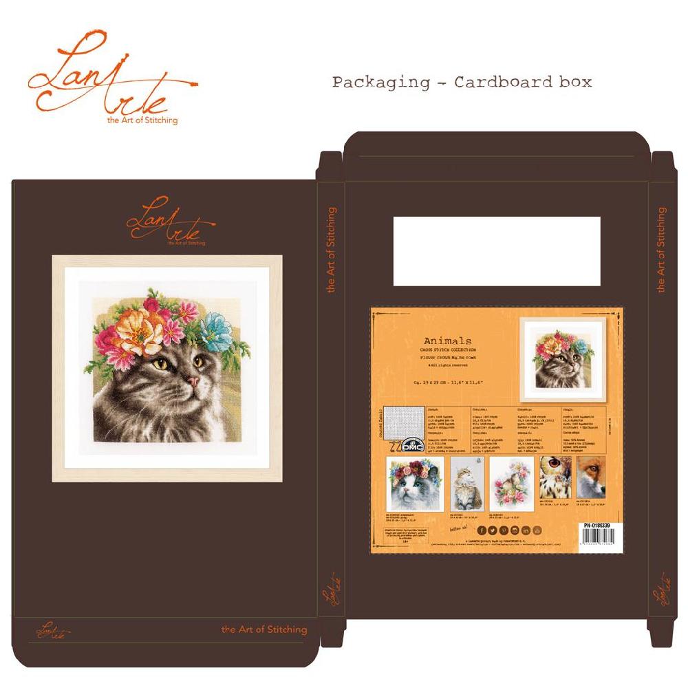 Lanarte Kit Au Point Compté Maine Coon Couronne De Fleurs