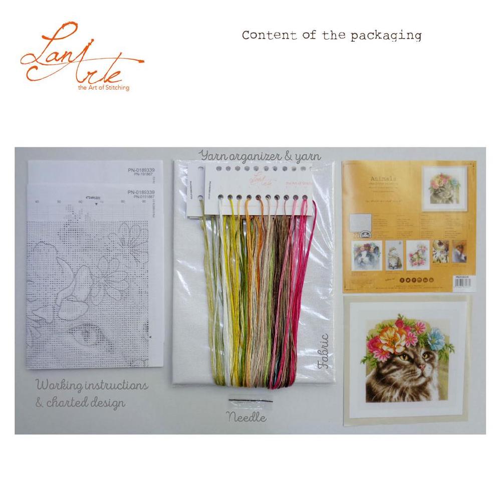 Lanarte Kit Au Point Compté Maine Coon Couronne De Fleurs