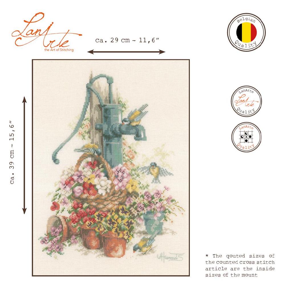 Lanarte Kit Au Point Compté Oiseaux à La Pompe à Eau