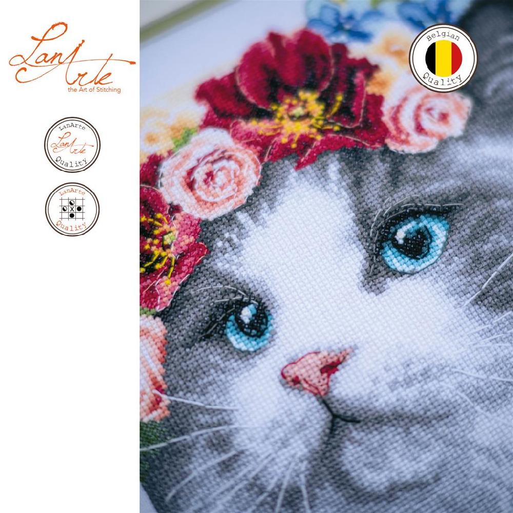 Lanarte Kit Au Point Compté Ragdoll Couronne De Fleurs