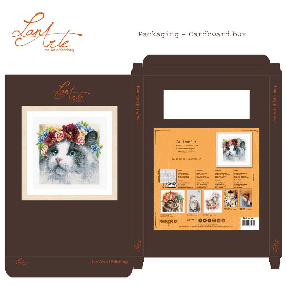 Lanarte Kit Au Point Compté Ragdoll Couronne De Fleurs