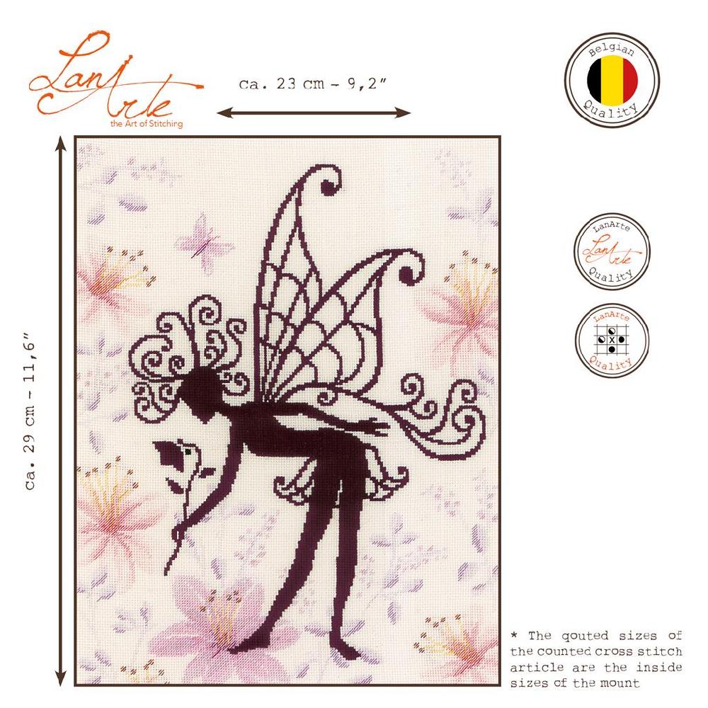 Lanarte Kit Au Point Compté Silhouette De Fée Fleur