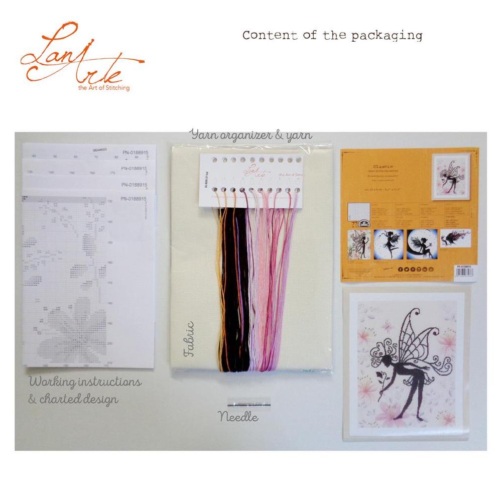 Lanarte Kit Au Point Compté Silhouette De Fée Fleur