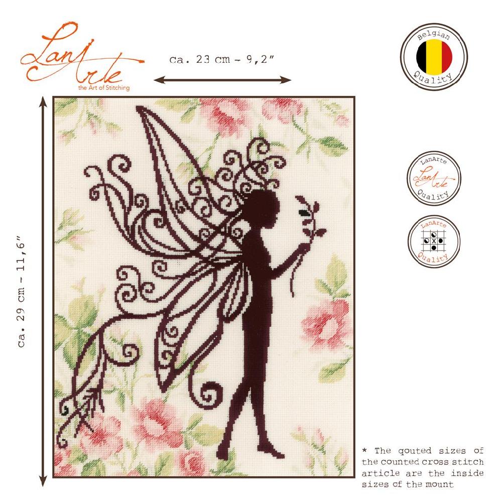 Lanarte Kit Au Point Compté Silhouette De Fée Fleur