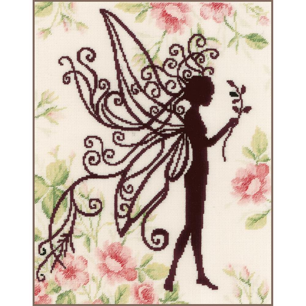 lanarte Kit au point compté Silhouette de fée fleur