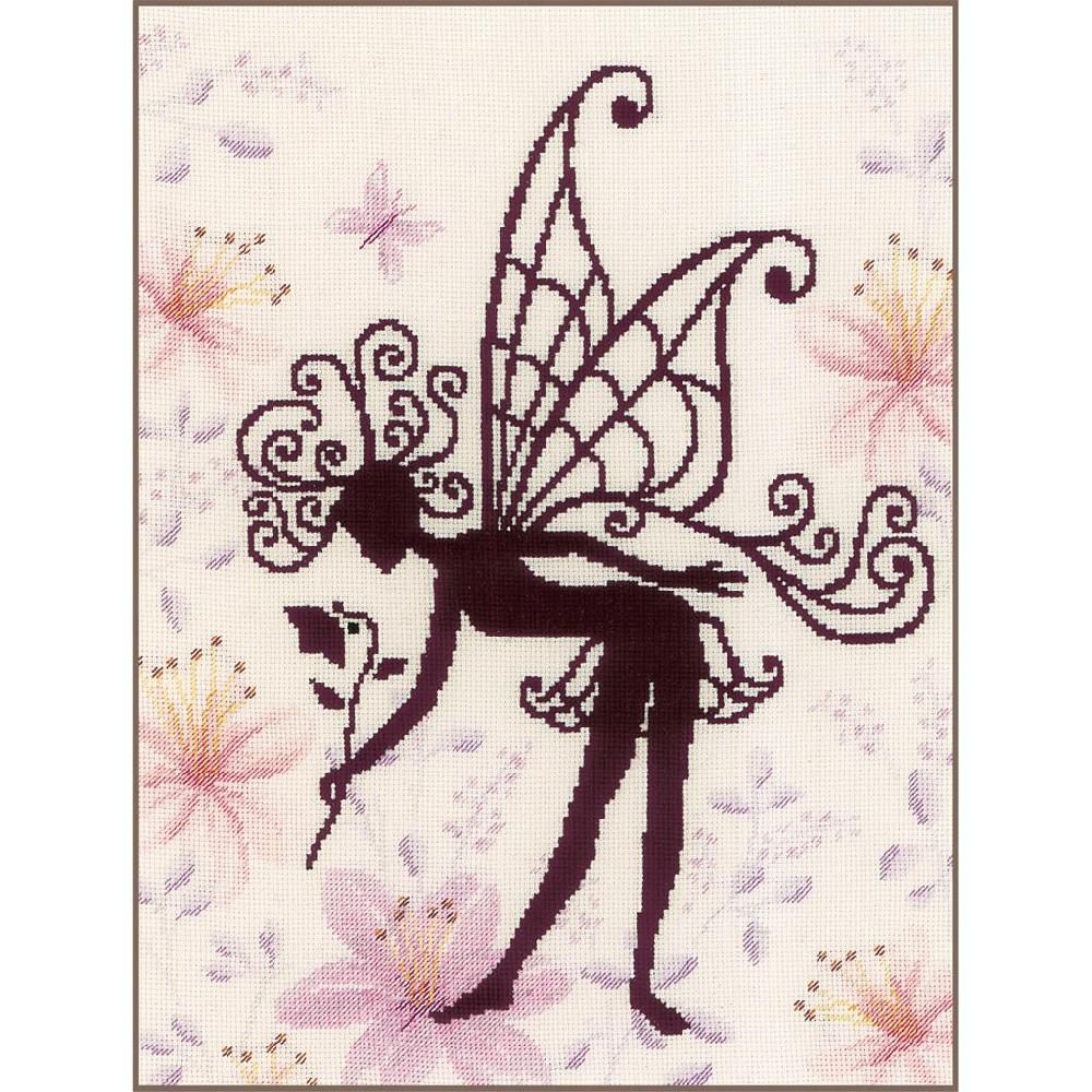 lanarte Kit au point compté Silhouette de fée fleur