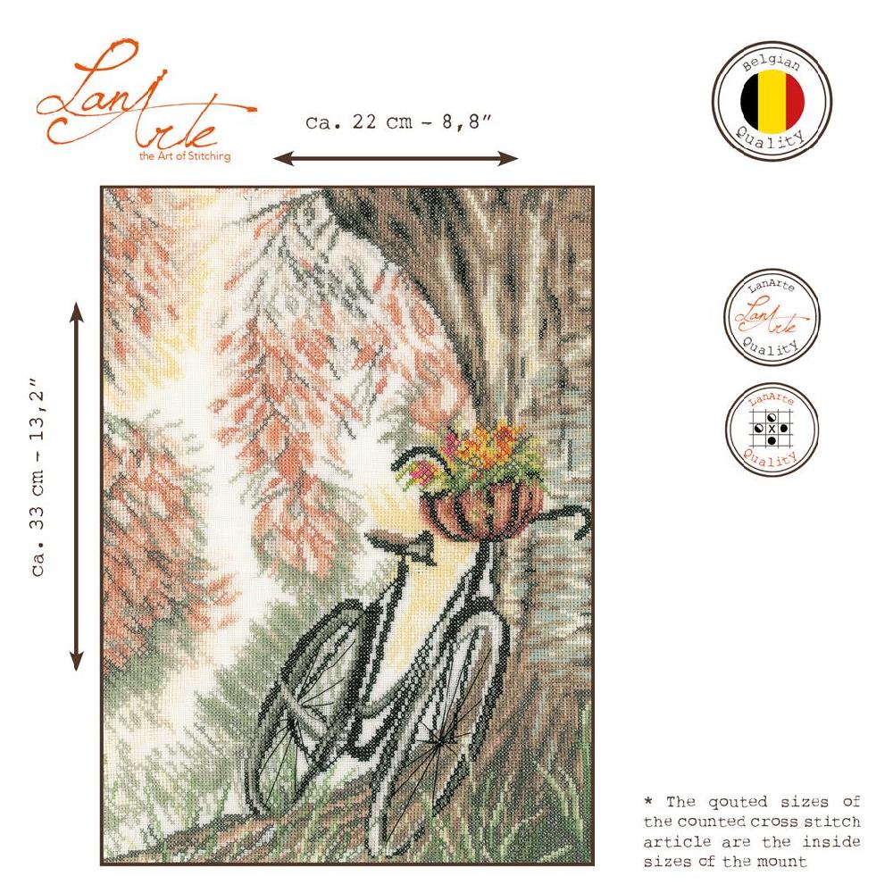Lanarte Kit Au Point Compté Vélo Avec Panier De Fleurs