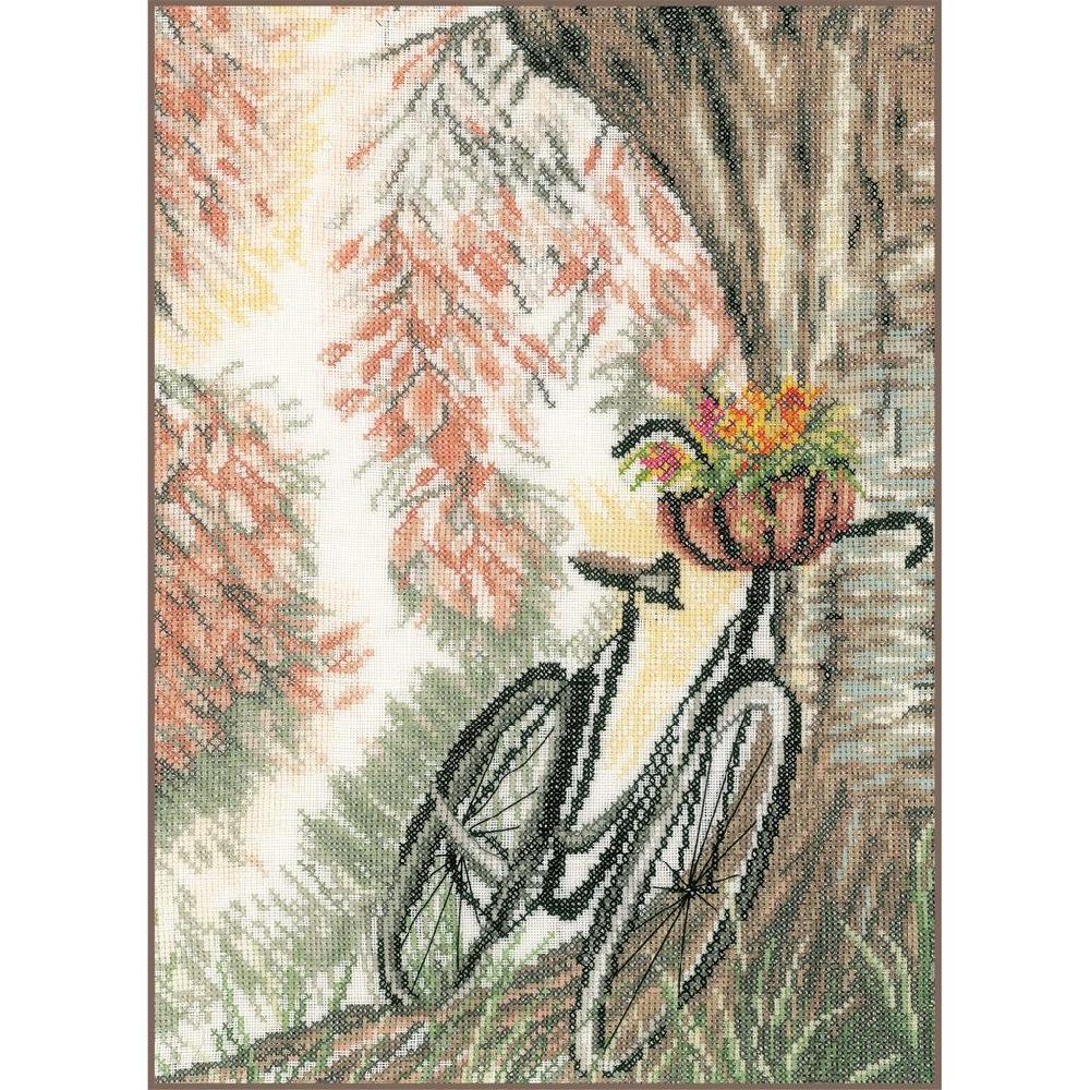 lanarte Kit au point compté Vélo avec panier de fleurs