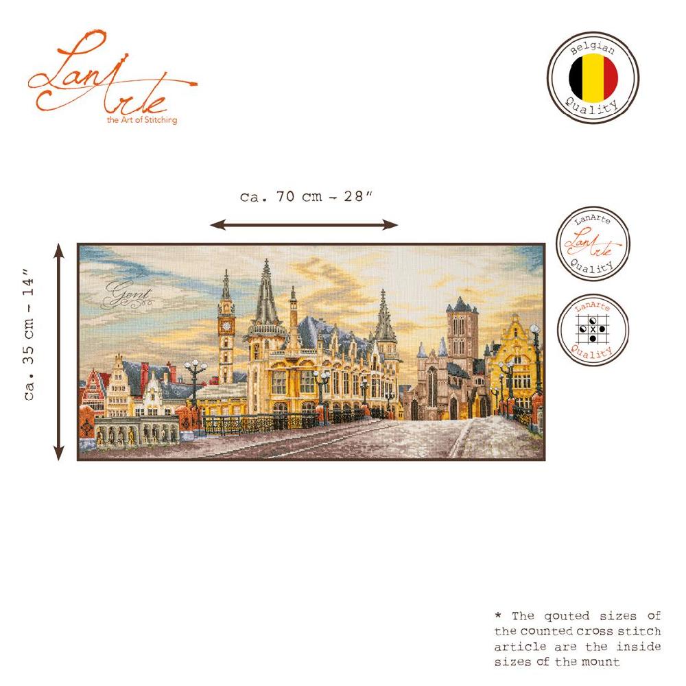 Lanarte Kit Au Point Compté Vue De La Ville De Gand