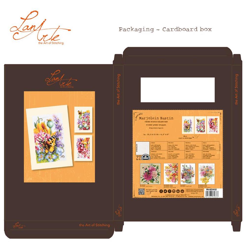 lanarte Kit Carte De Voeux Bouquet De Fleurs Lot De 3