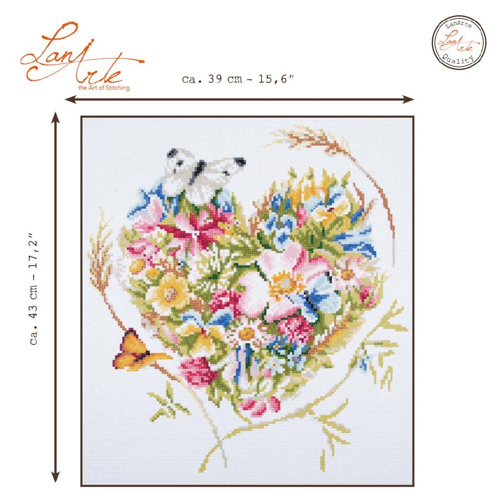 Lanarte Diamond Painting Kit Coeur De Fleurs