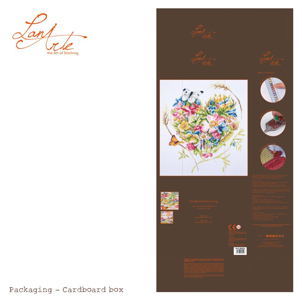 Lanarte Diamond Painting Kit Coeur De Fleurs