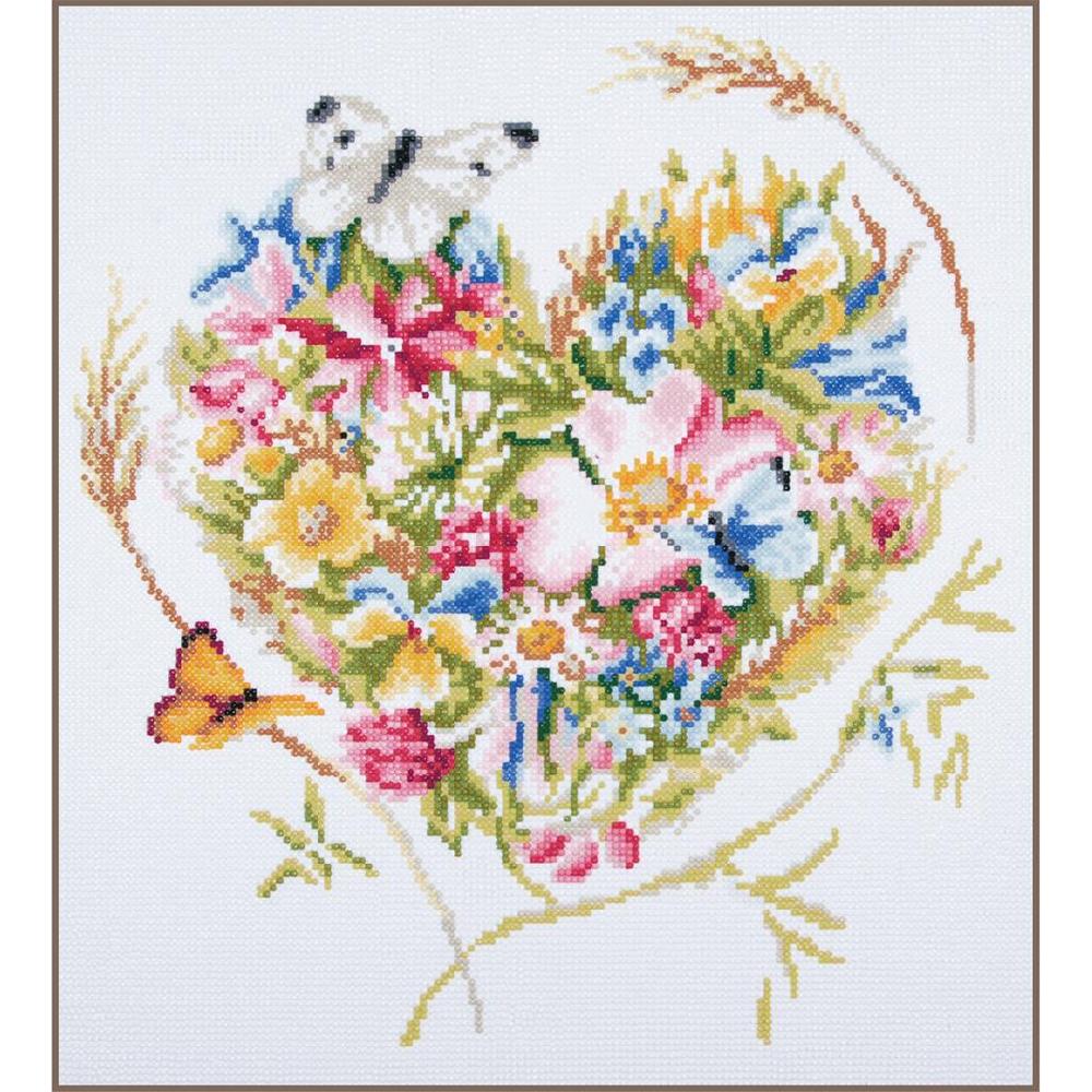 lanarte Diamond painting kit Coeur de fleurs