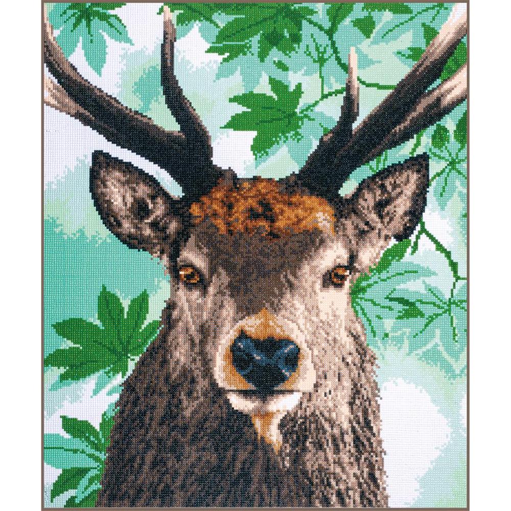 lanarte Diamond painting kit Fier cerf rouge