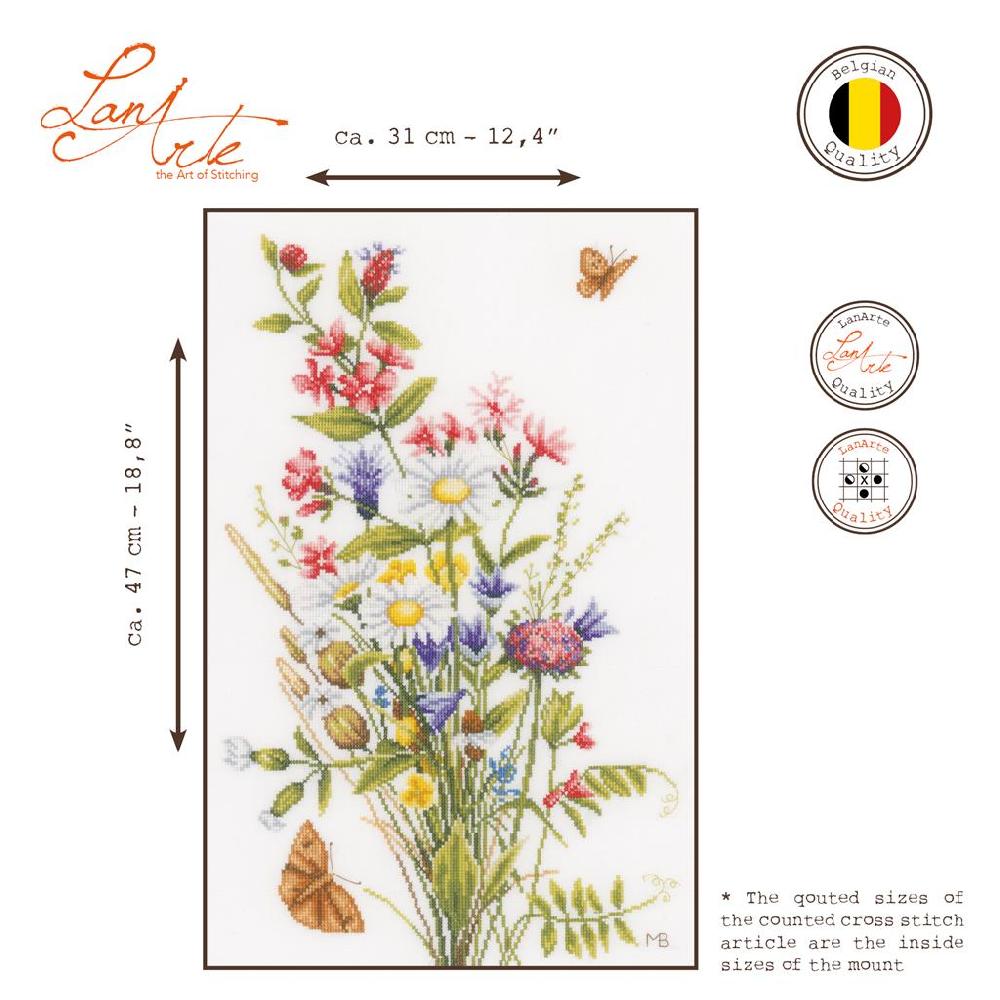 Lanarte Kit Au Poin Compté Fleurs Des Champs