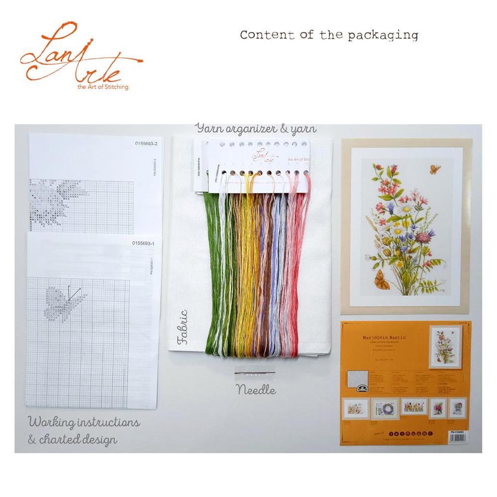 Lanarte Kit Au Poin Compté Fleurs Des Champs