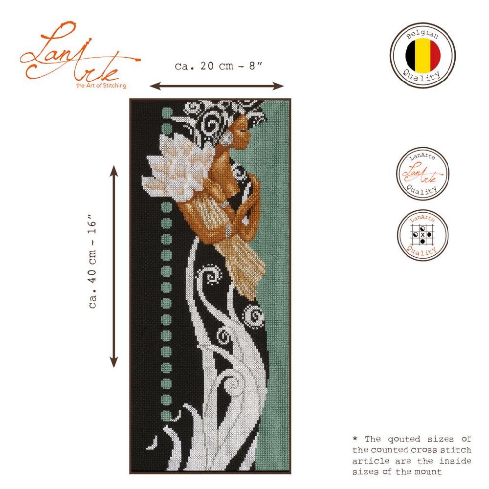 Lanarte Kit Au Point Compté Africaine Avec Fleurs