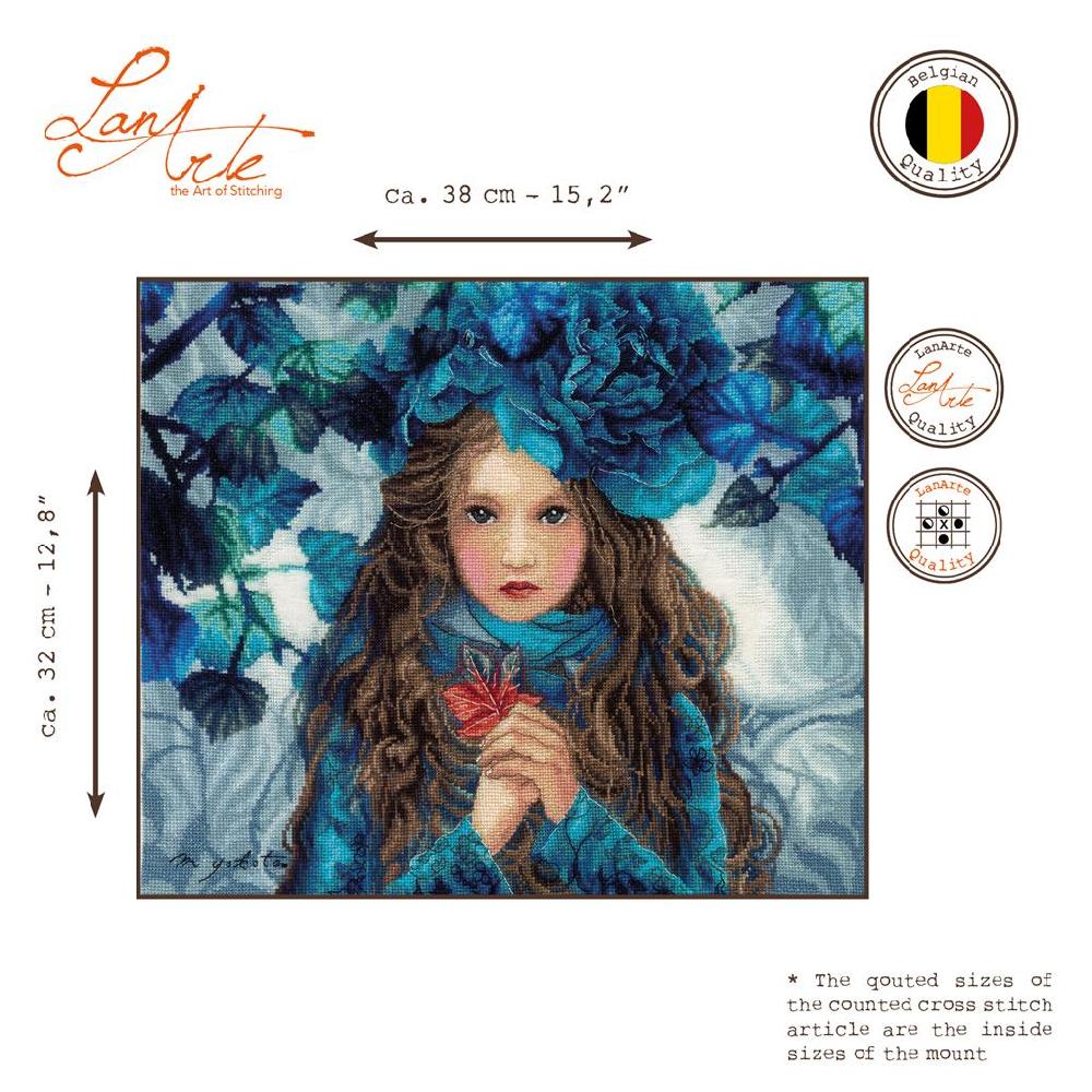 Lanarte Kit Au Point Compté Blue Flowers Girl