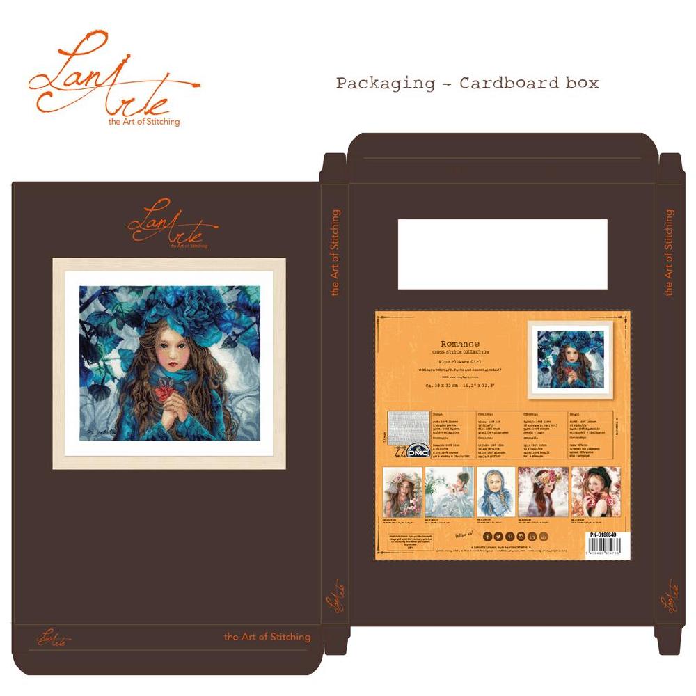 Lanarte Kit Au Point Compté Blue Flowers Girl